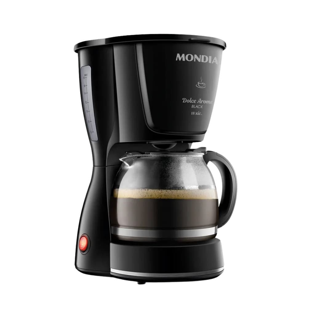 Cafeteira Elétrica Mondial 18 Xícaras Filtro Permanente Dolce Arome C-30-18X Preto Inox 127V
