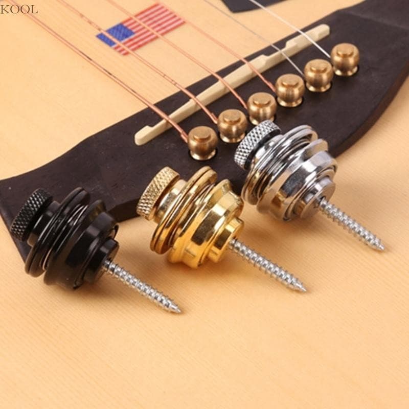 KOOL Guitar Strap Botão Substituição Metal Straplock Systems Retentores Correia Guitarra Para E
