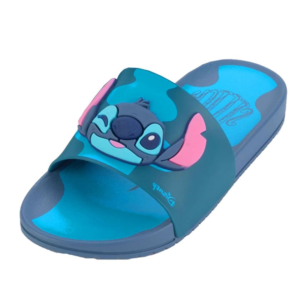 Chinelo Infantil Slip On Slide Conforto Disney Mania Stitch
