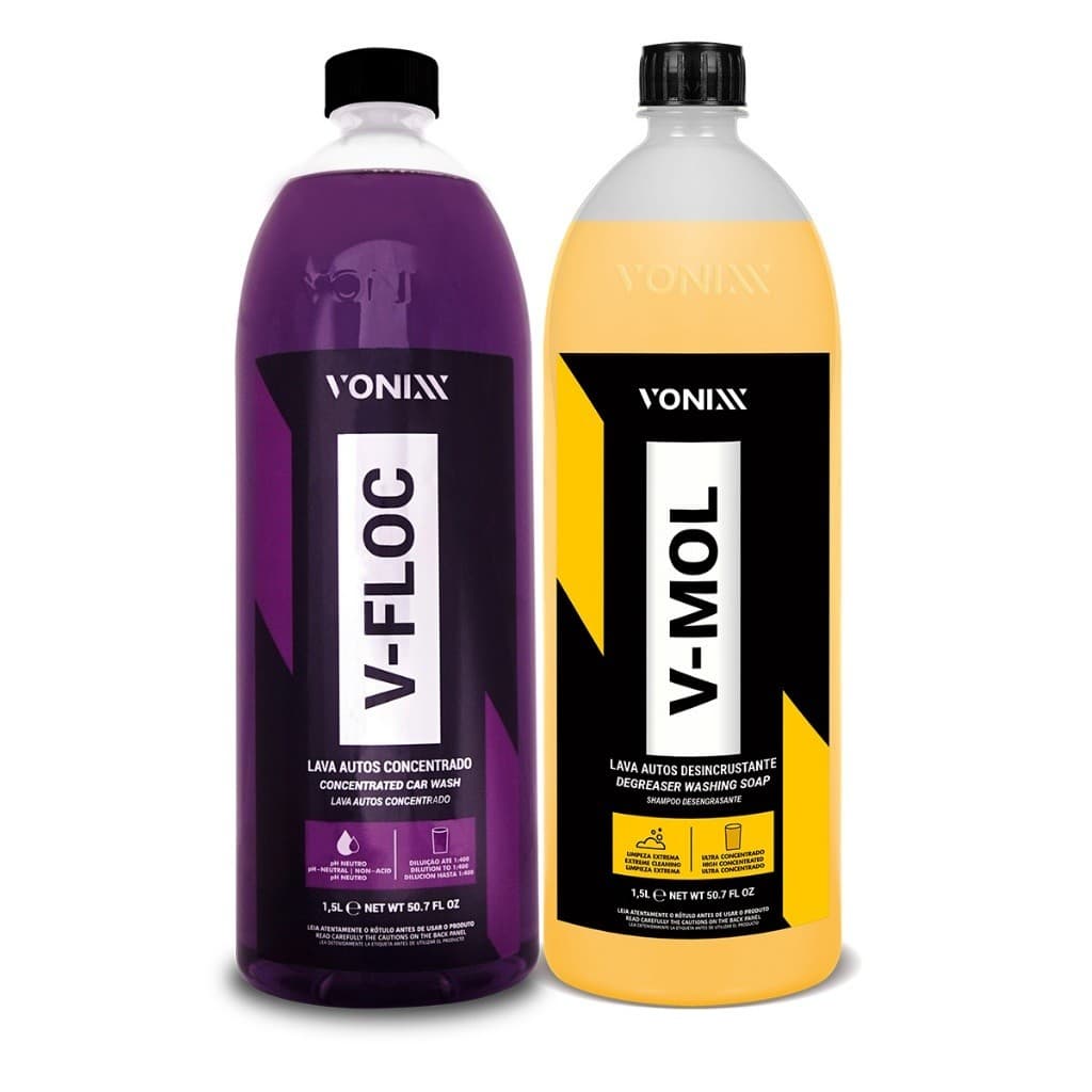 Kit shampoo v-floc 1,5l + v-mol 1,5l Lava Autos Shampoo vonixx