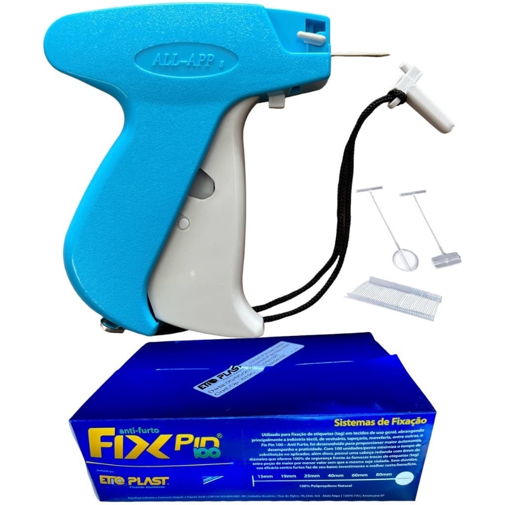 Aplicador Pistola de tag com 5 mil pinos 25mm Etiqplast