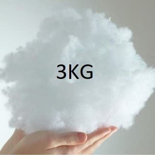 3kg Enchimento Fibra de Silicone Siliconada Antialérgica Macia Artesanato Enchimento de Almofada Virgem