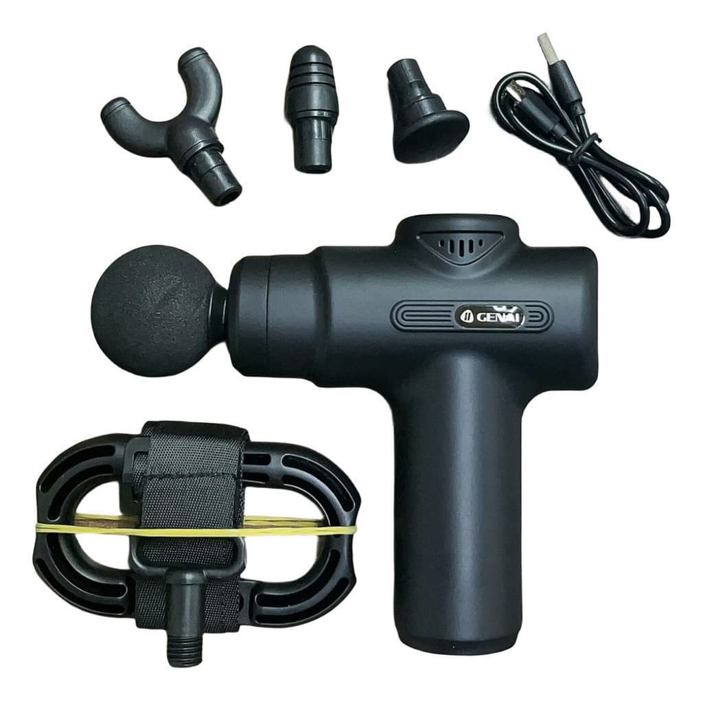 Mini Massageador Muscular Portátil Profissional 6 Velocidades Massageador Elétrico Recarregável USB Alívio de Dores Rela