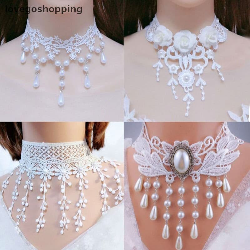 [lovego] Vintag Clássico Gótico Tatuagem Gótica Gargantilha De Renda Para Mulheres Pingente De Cristal Preto Charme BR