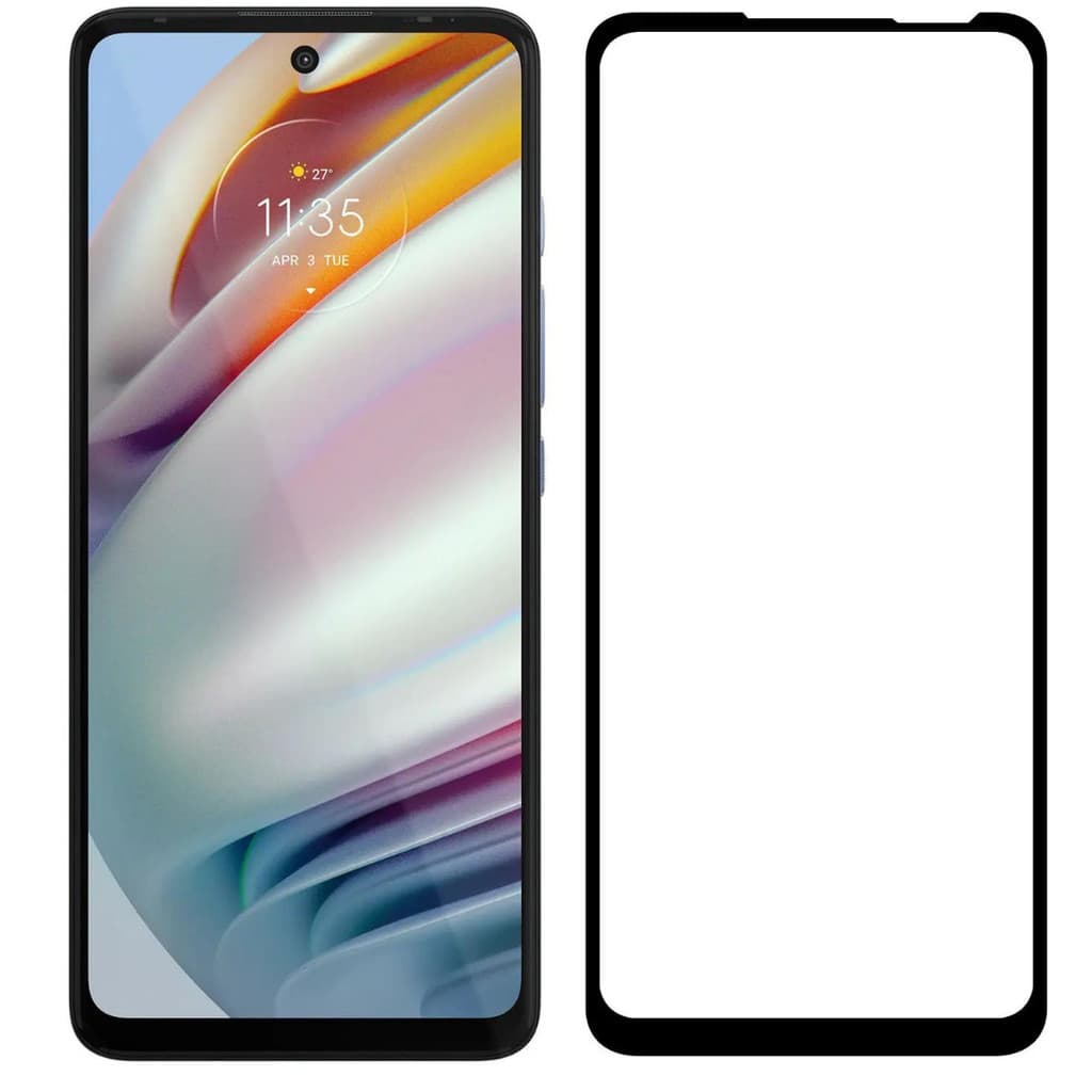 Película De Vidro Para Moto G60 3D Preto Cobre Toda Tela Curva
