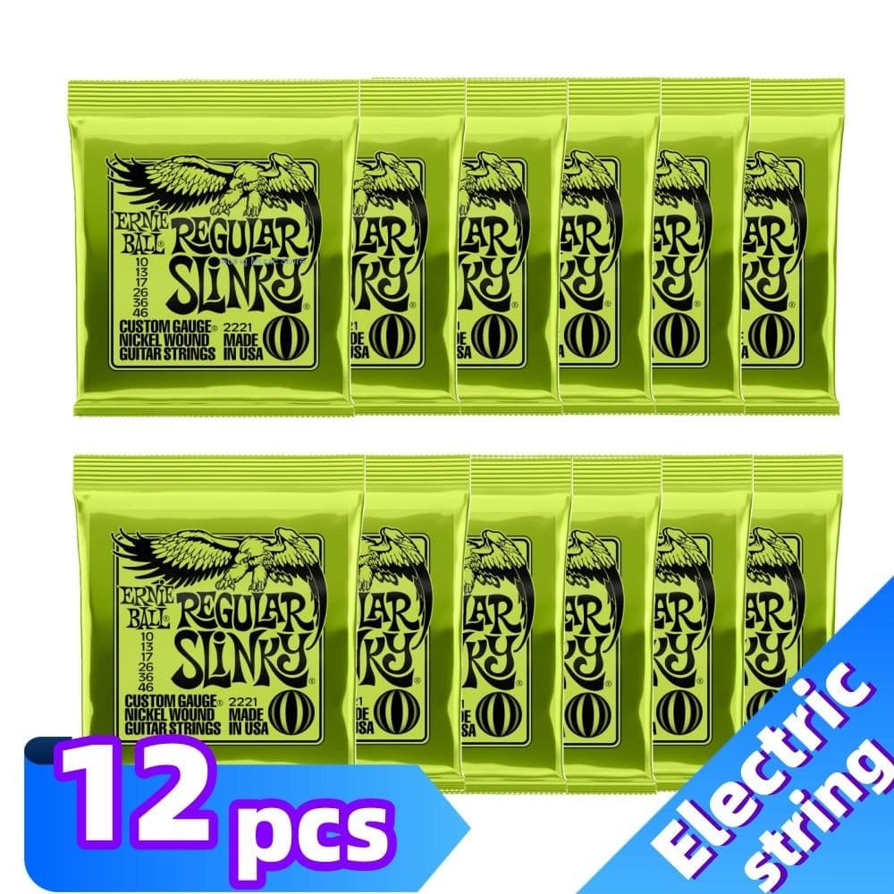 Erine Ball 12 PCS Cordas De Guitarra Elétrica Banhadas A Níquel 2215 2221 2223 Peças De Instrumento Acústico De Nível Bá