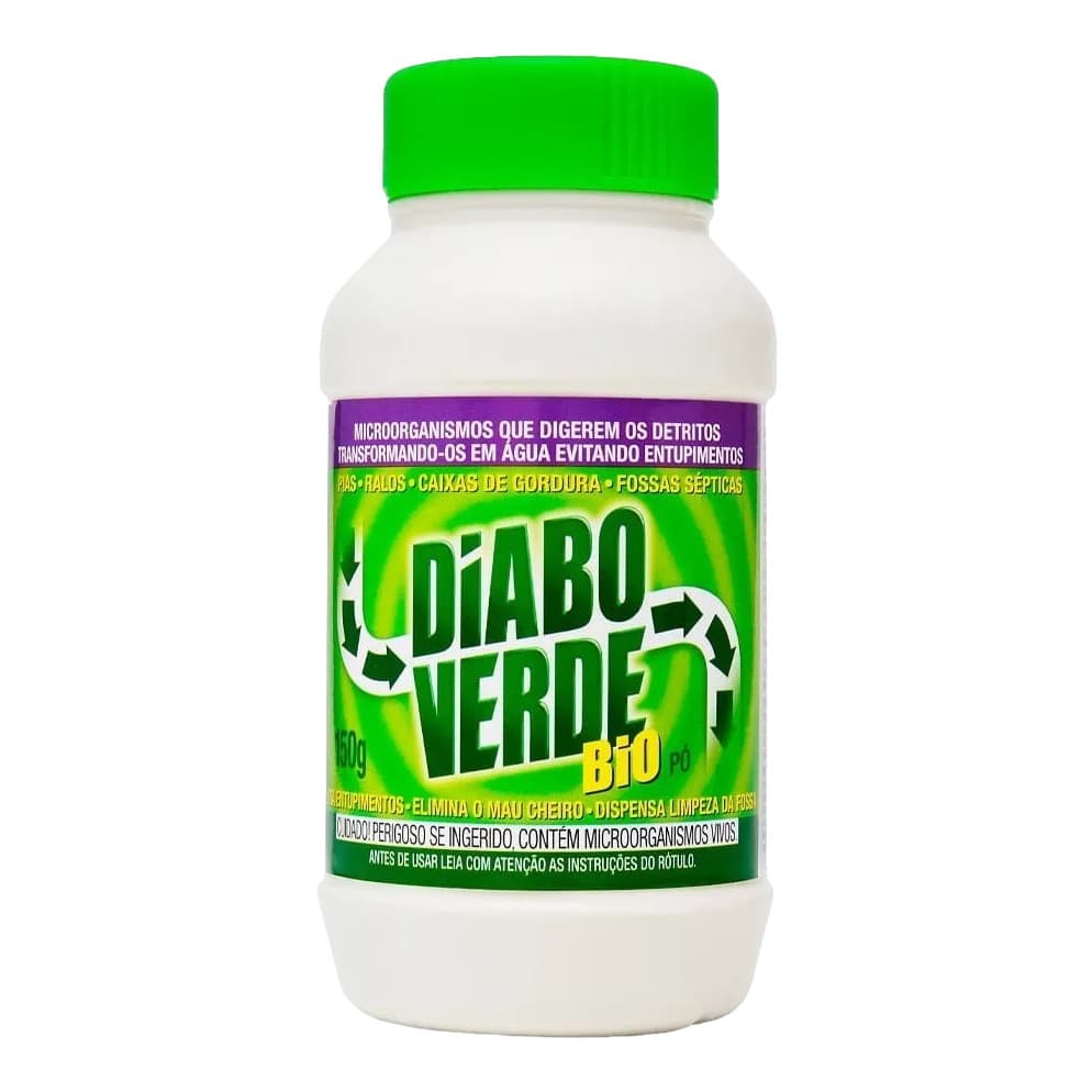 Kit 2 Desentupidor Pias e Ralos Diabo Verde Biologico 150G