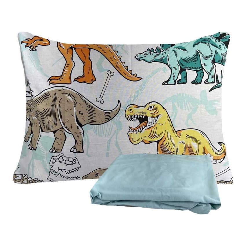 Jogo de Cama Solteiro Dinossauro 2 peças 100%Algodão