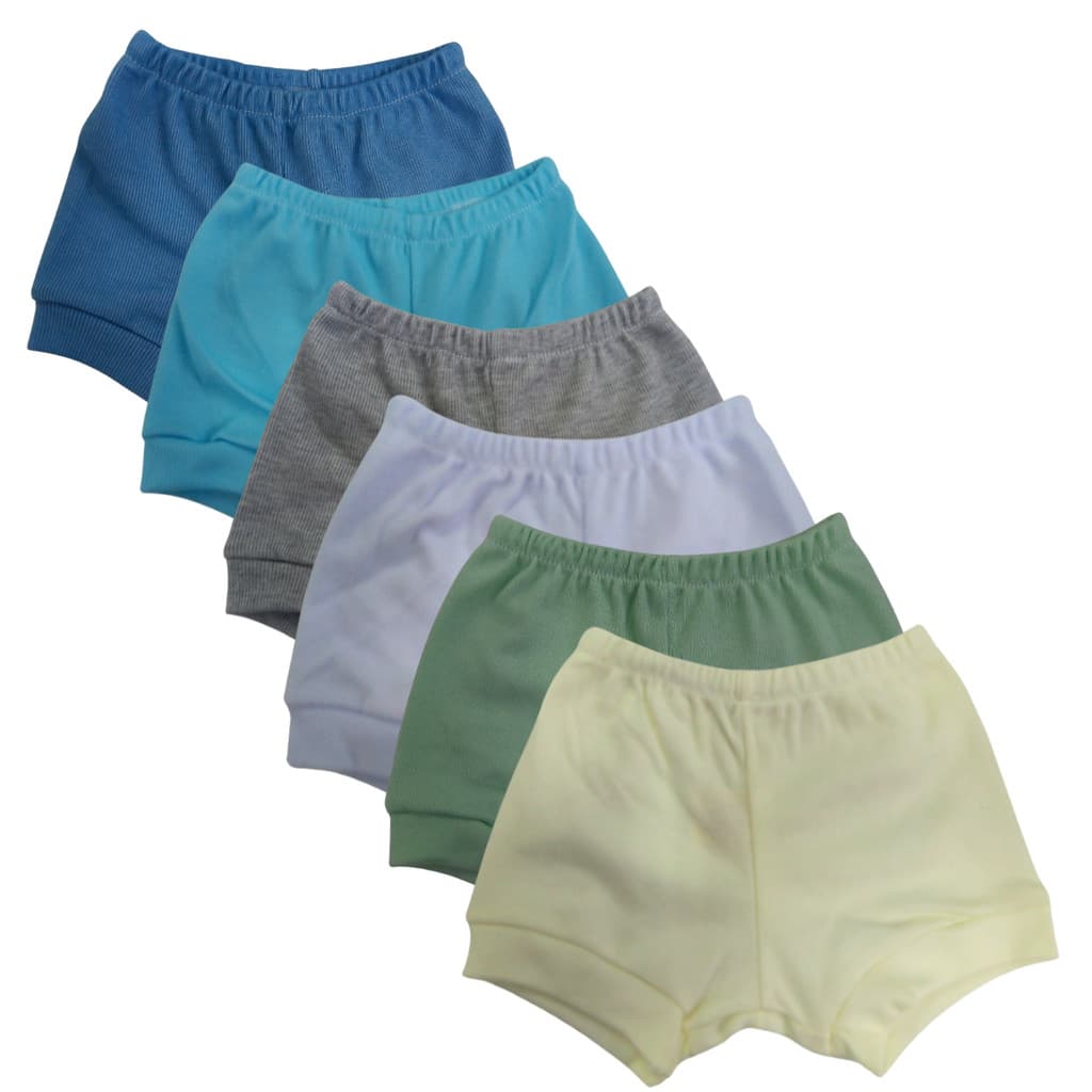 Kit 6 Shorts Bebê Tapa Fralda Top Chot Suedine Canelado