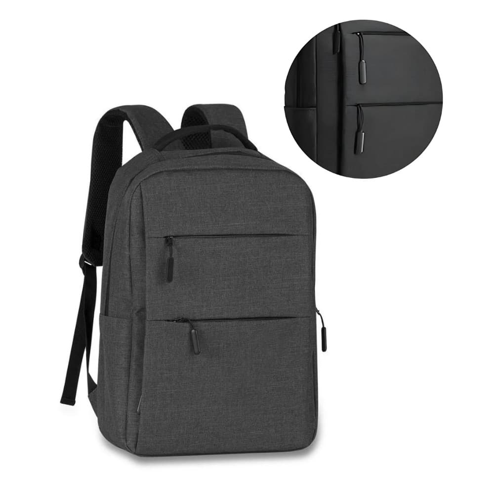 Mochila Executiva Masculina Notebook Com Alça Clio Style Cinza De Costas Zíper Invisível Impermeável Reforçada