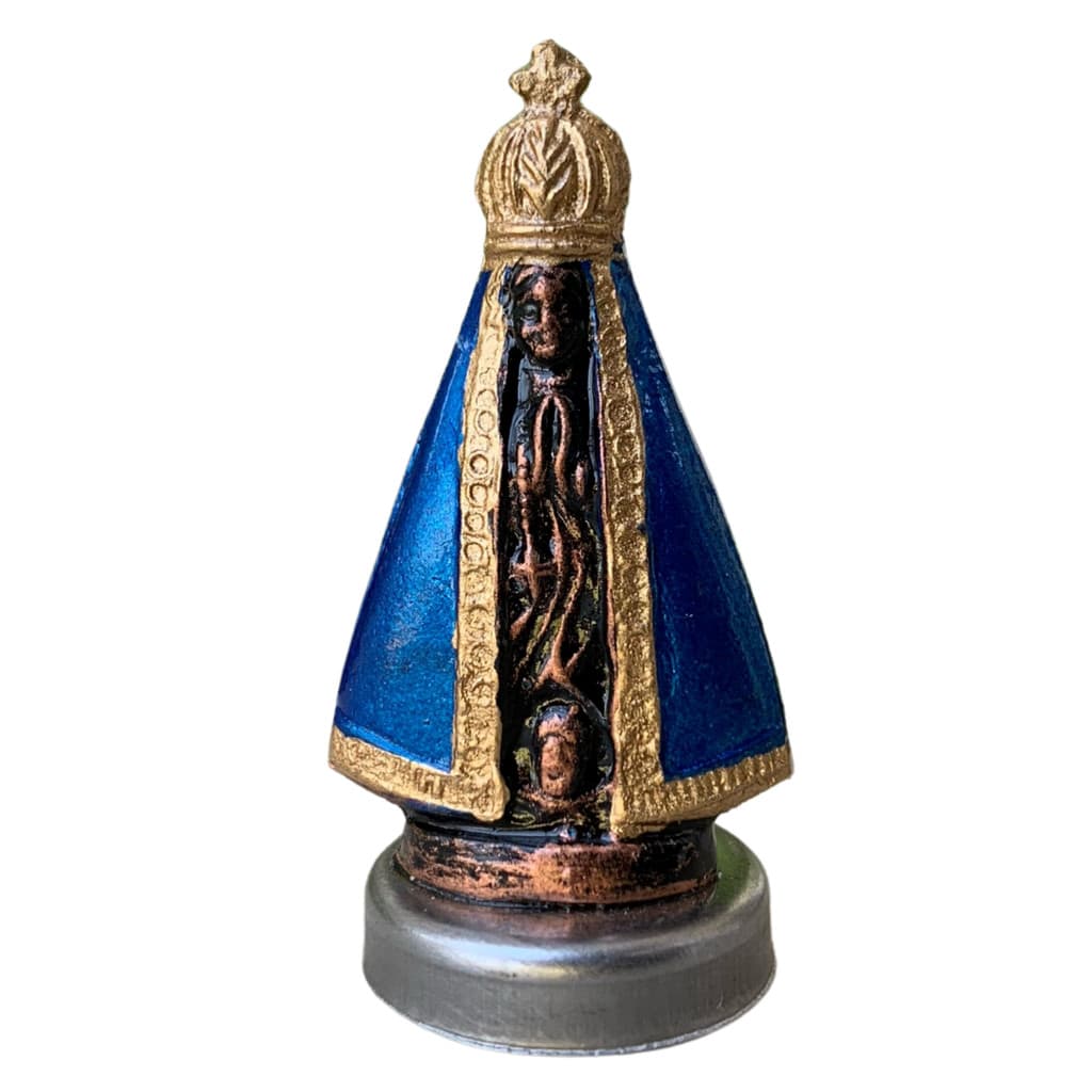 Imagem Nossa Senhora Aparecida Metal Com Imã Pequena Carro