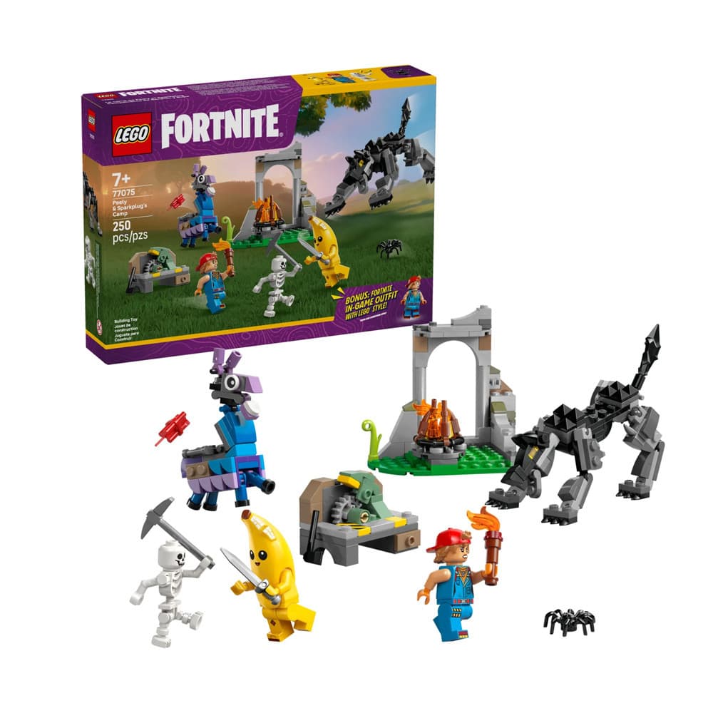 Lego Fortnite Acampamento de Peely e Sparkplug 77075 - 250 Peças
