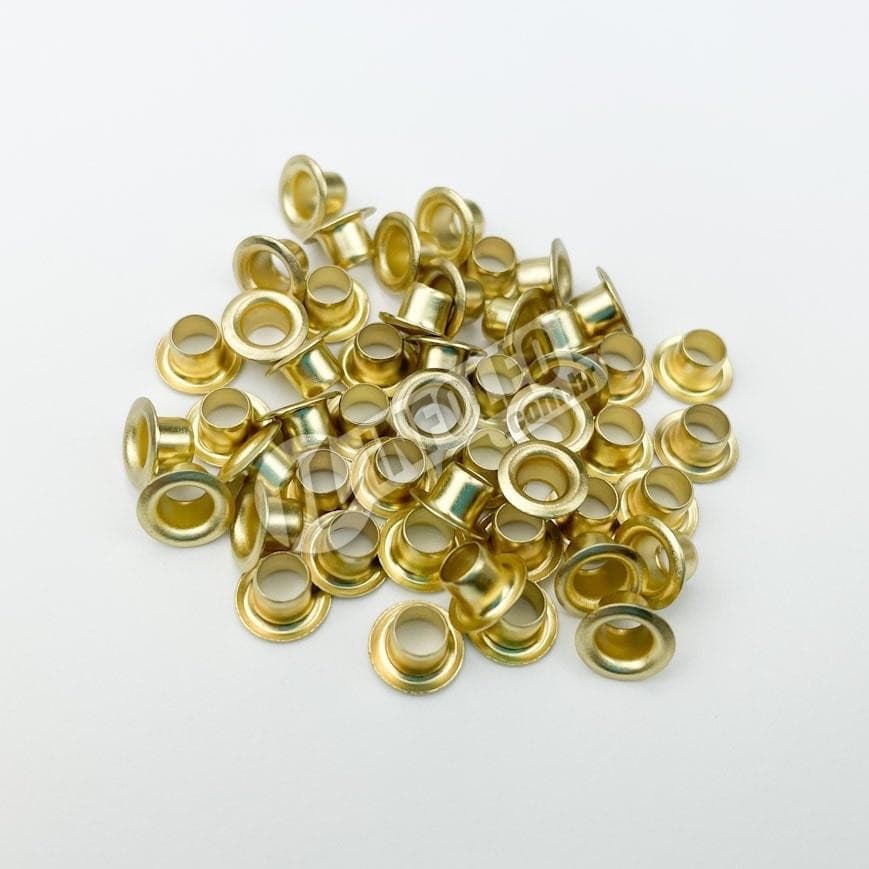 Ilhós Latão nº 54 Dourado 3/16 polegadas - 50, 100, 150, 200 ou 250 unidades