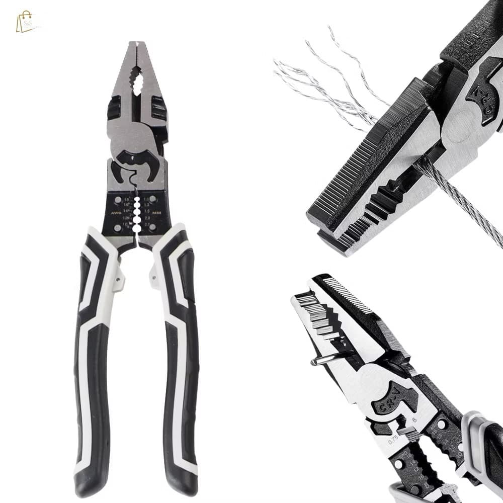Alicate Universal Multifuncional Diagonal Corta Decapa Fio Eletricista Profissional