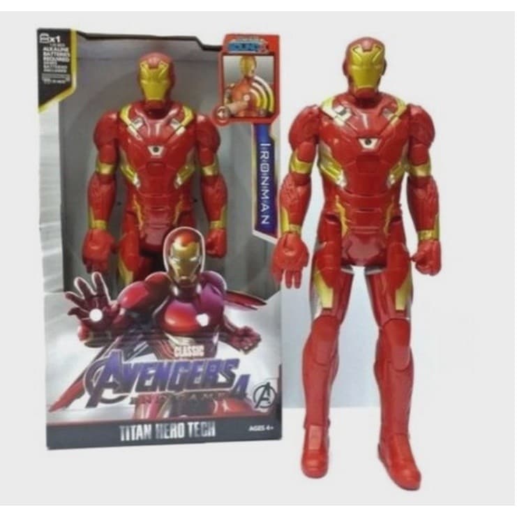 Boneco Homem de Ferro Iron Man 35 Cm Articulado C/ Som Vingador Articulado