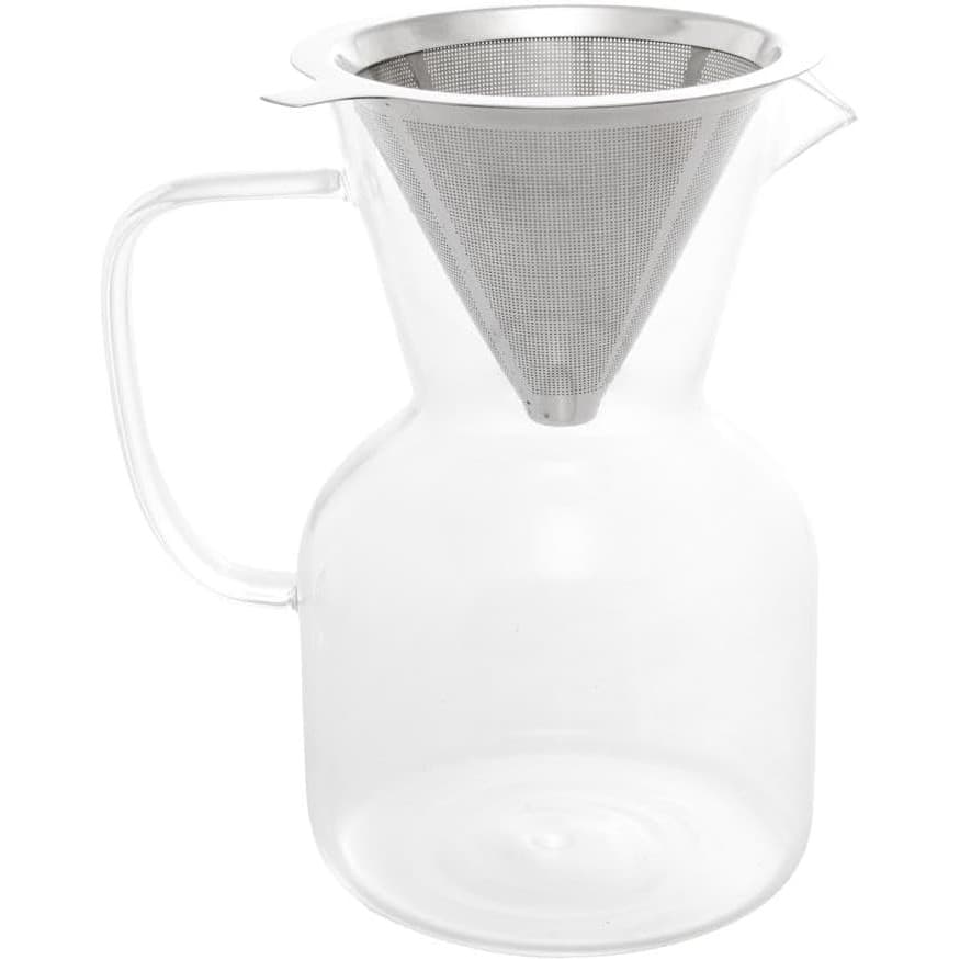 Cafeteira de Vidro Borossilicato Resistente ao Calor com Filtro de Aço Inox 800ml - Lyor