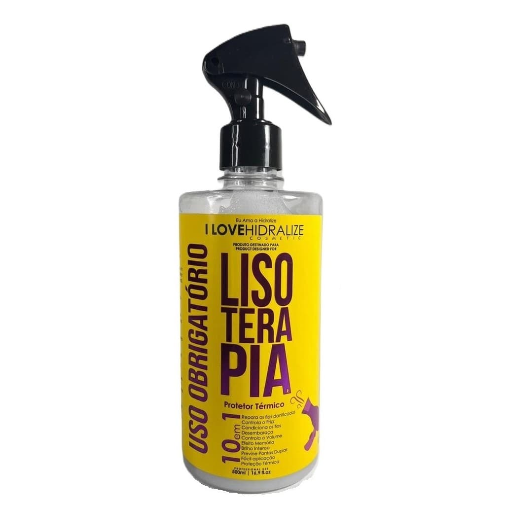 Spray Protetor Termico Leave in 10 em 1 Capilar Finalizador Lisoterapia Liso Extremo Hidralize 500mL