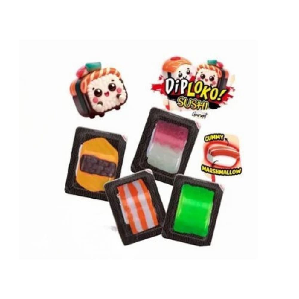 Kit 3 un Dip Loko Sushi Gourmet Bala De Gelatina Marshmallow