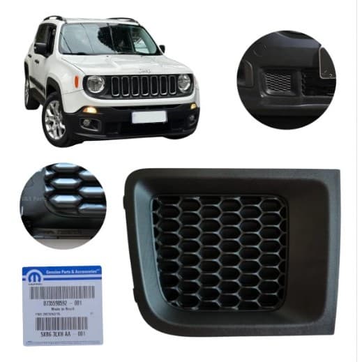 Moldura Grade Lateral Para-choque Dianteiro Direito Jeep Renegade 15/21
