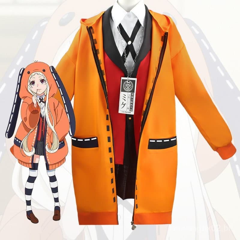 Disponível Fantasia Cosplay Kakegurui Yumeno Kuzui Rona Luna Fantasia Anime Jaqueta Cosplay Yumeko Luna