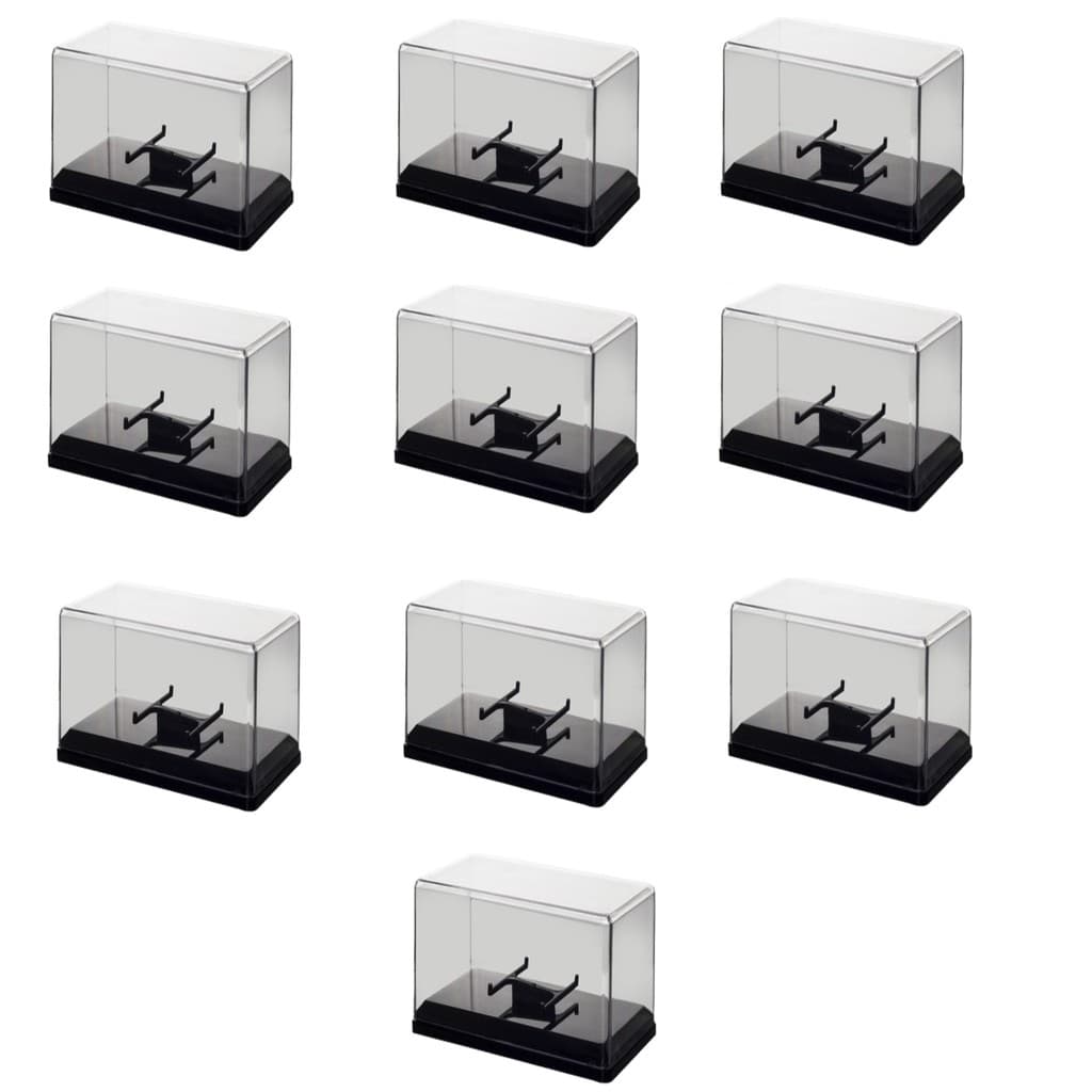 kit com 10 Caixas acrilicas case Hot wheels Matchbox 1:64