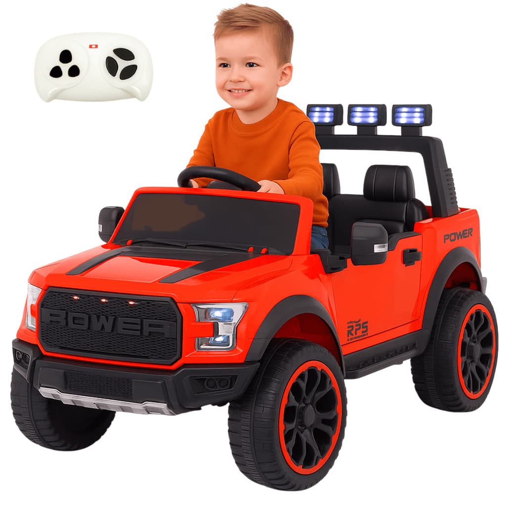 Carro Elétrico Infantil Biemme Pick-UP Ram Vermelha 12V Controle