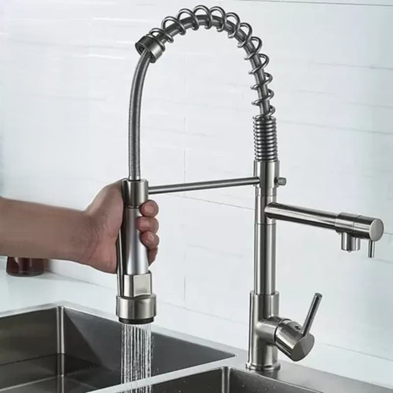 Torneira Gourmet Monocomando 02 Jatos Misturador de Bancada P/ Cozinha de Luxo