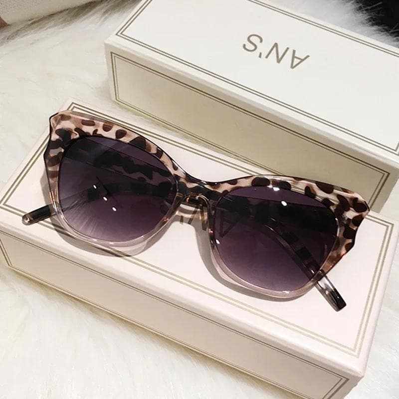 Óculos de Sol Vintage Cat Eye para Mulheres, Óculos de Sol Femininos com Gradiente de Cor, Estilo Retro, Óculos de Sol p