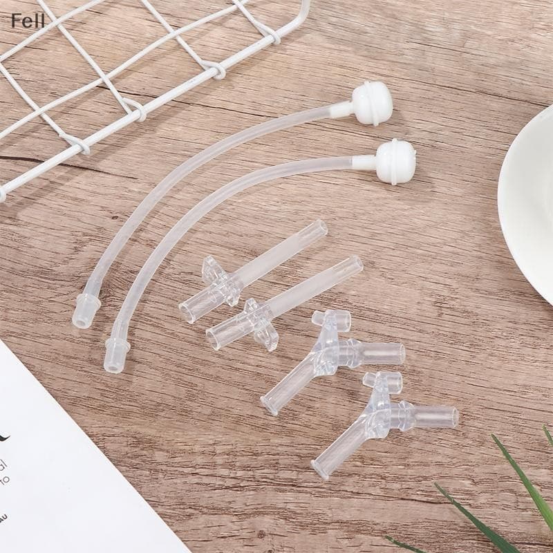 [Fel] 2 Pçs Crianças Garrafa Palha Silicone Líquido Alimentação Sippy Bebida Copo Acessório Para Bebê Venda Quente