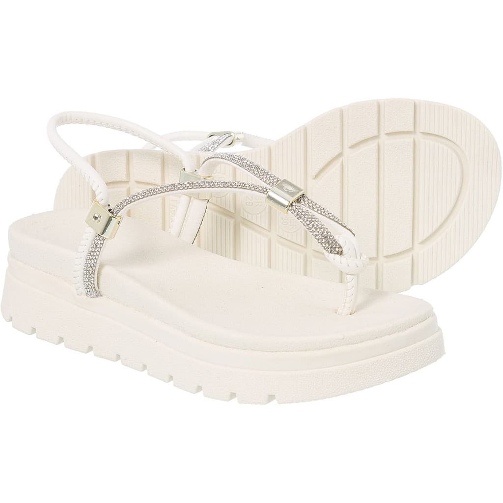 Sandália Infantil Feminina com Strass Brilho e Elegância Casual Confortável