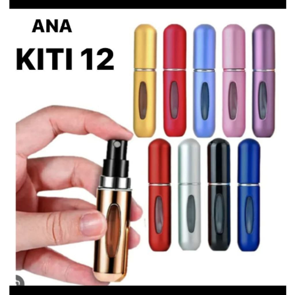 KIT 12 Pcs Porta Perfume Recarregavel Portatil Spray 5ml-GUI ANA
