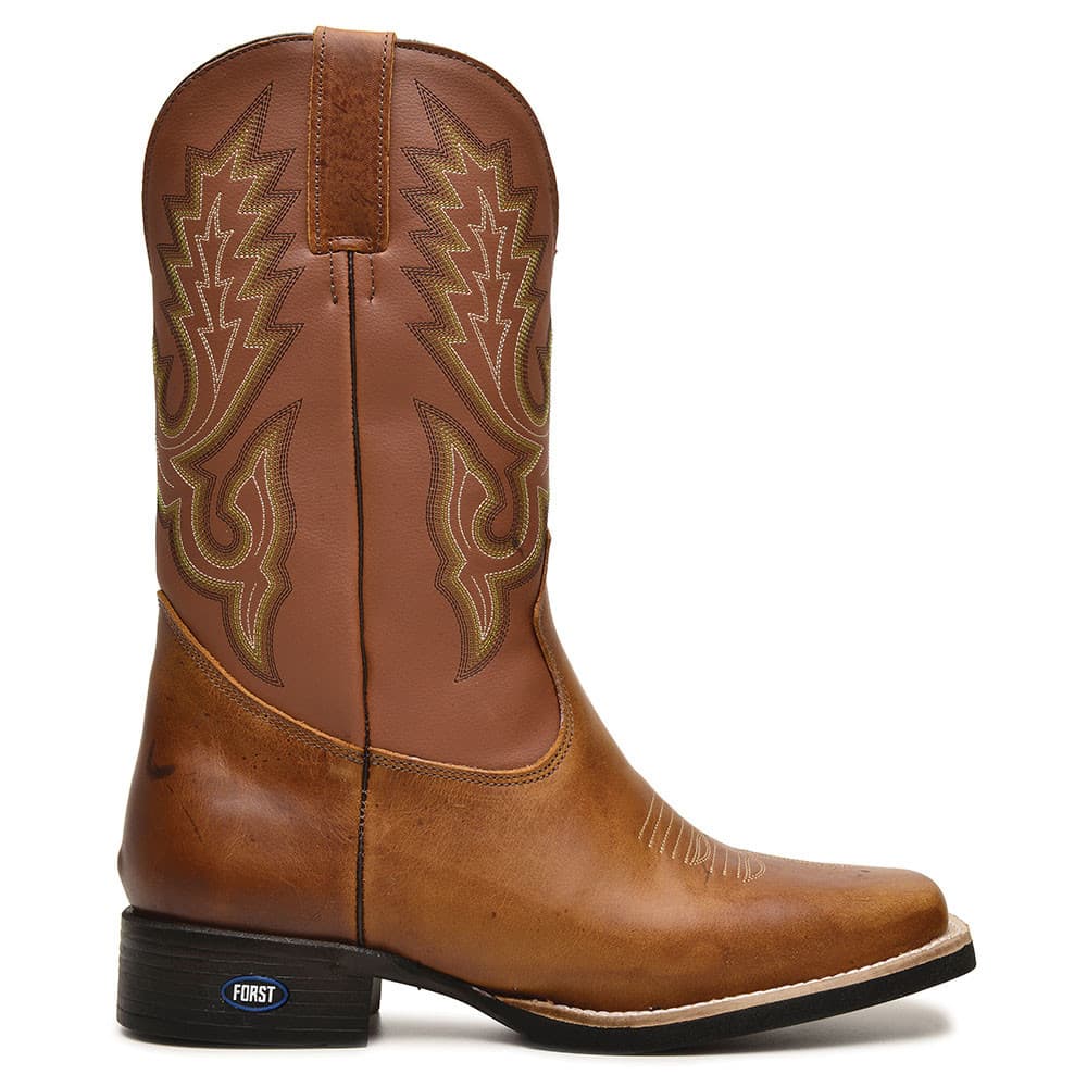Bota Luxo de Couro Masculina Texana Country Boiadeiro Americana