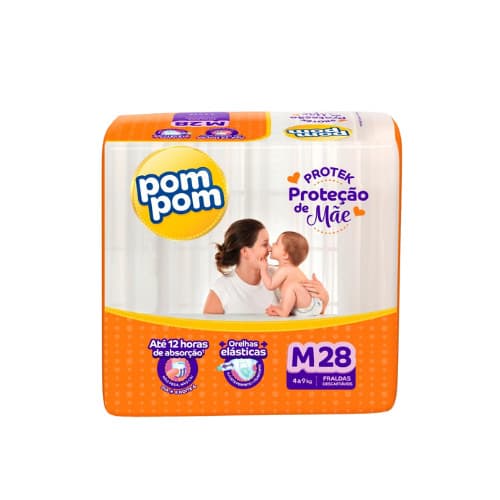 Fralda Infantil Pom Pom Proteção de Mae Jumbo