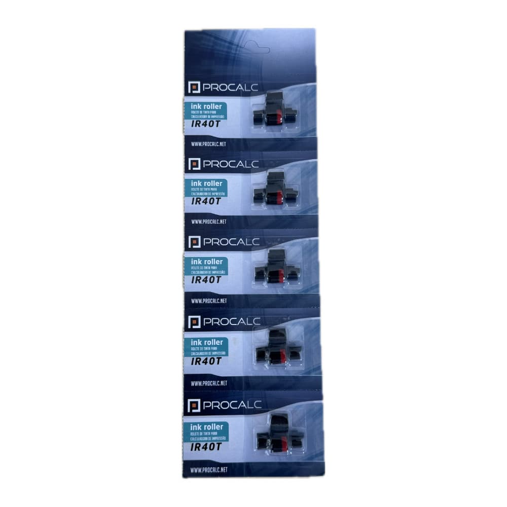 PC-IR40T ROLETE DE IMPRESSAO BICOLOR cartela c/ 5 Procalc