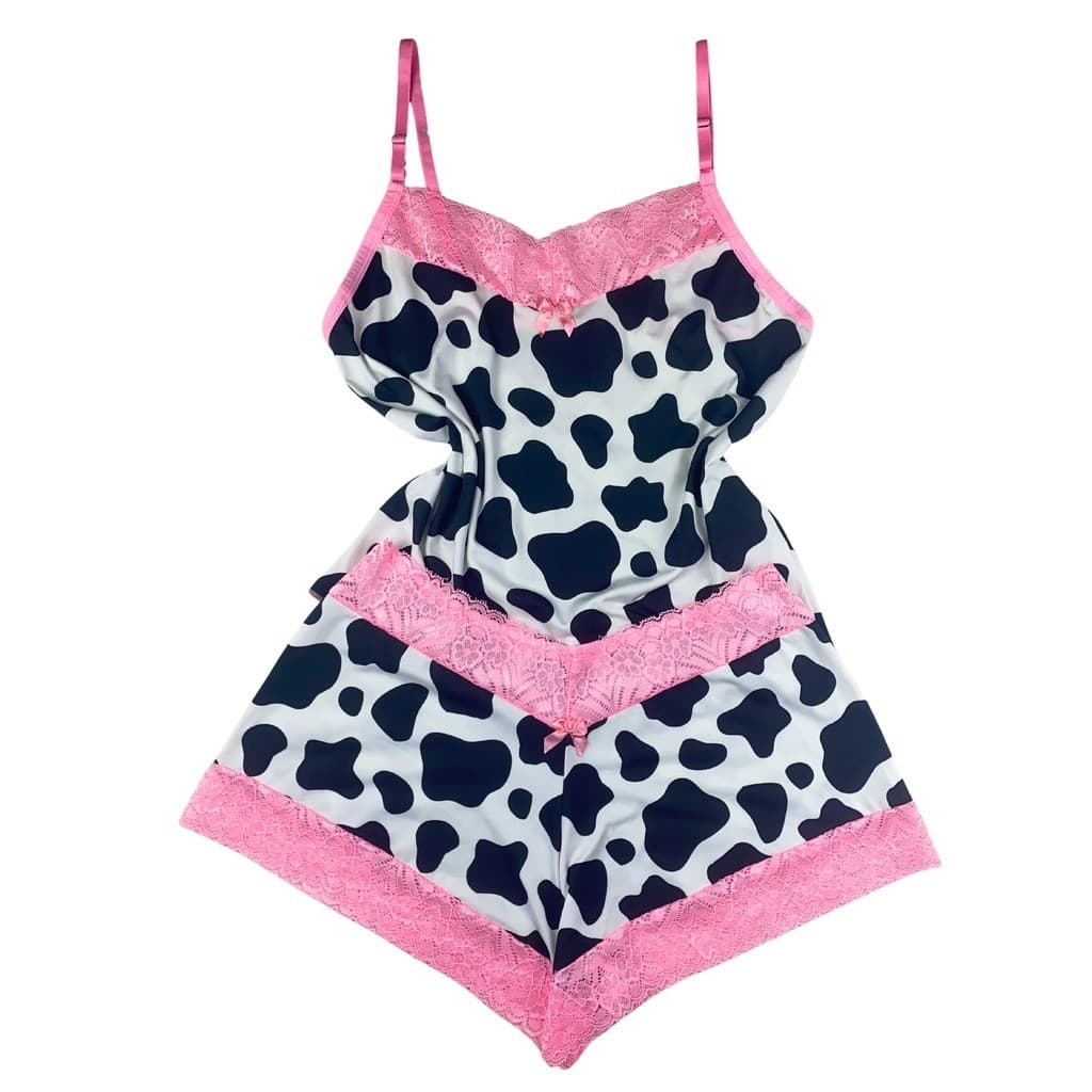 Baby Doll Pijama Feminino Estampado Fresquinho Microfibra Short Doll Roupa de Dormir Feminina