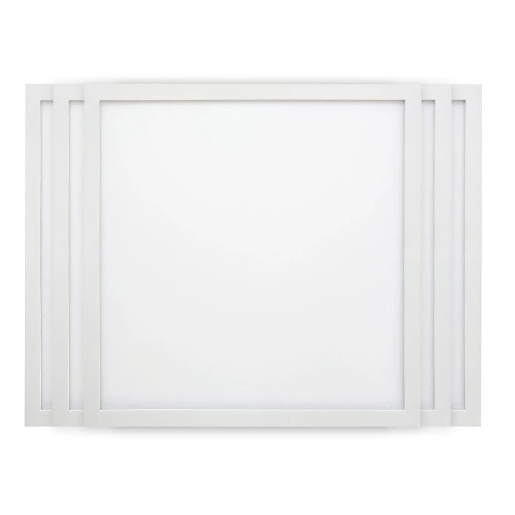 KIT 5 Painel de Led Embutir 48w Quadrado 62cm x 62cm 6000k