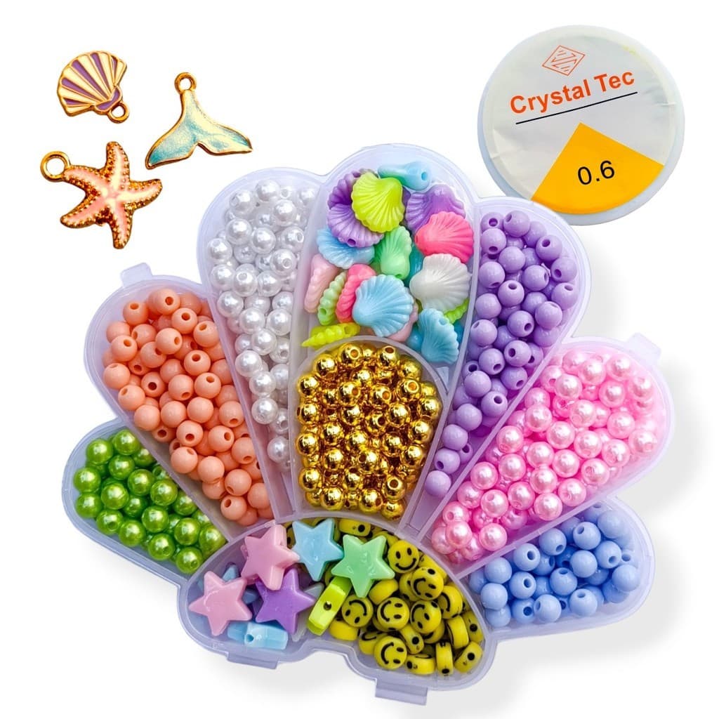 Kit Miçanga Infantil Para Pulseira Colar e Brincos