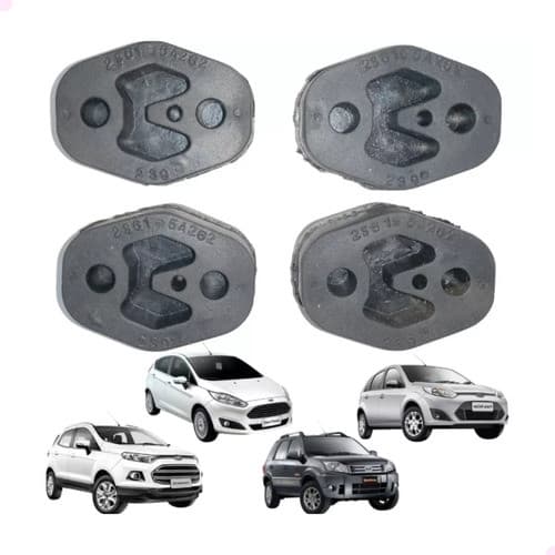 Kit 4 Coxim Escapamento Ford Ka New Fiesta Ecosport