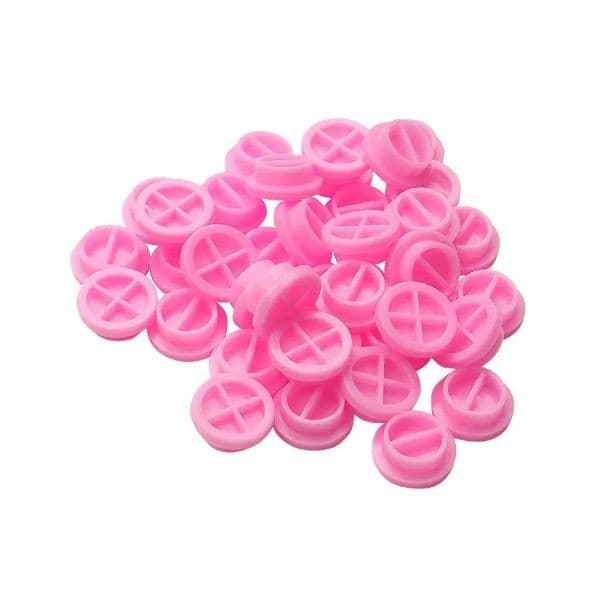 Kit 100 Batoque Descartável P/ Cola Alongamento Cílios Rosa