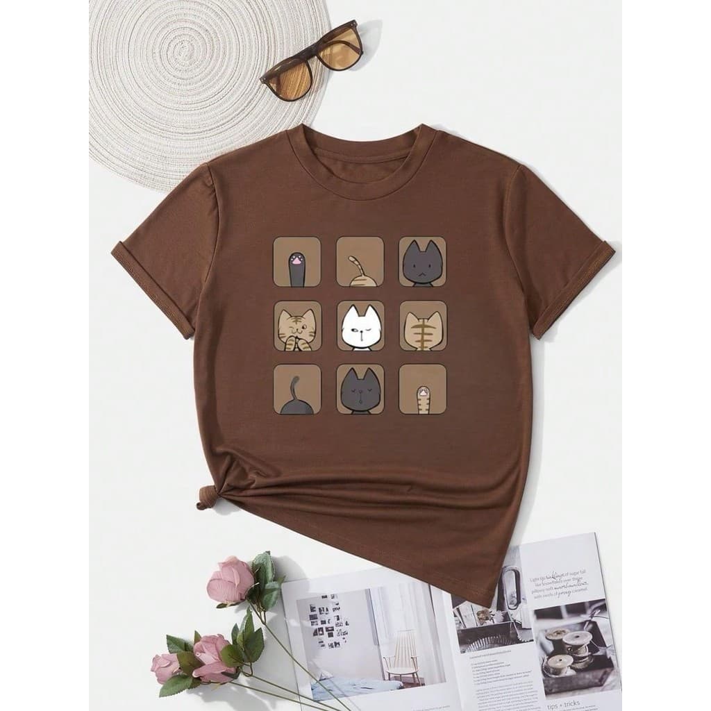 Camiseta T-shirt Pets Gatinhos Fofos Fofinho Tendencia Babylook 100% Algodão