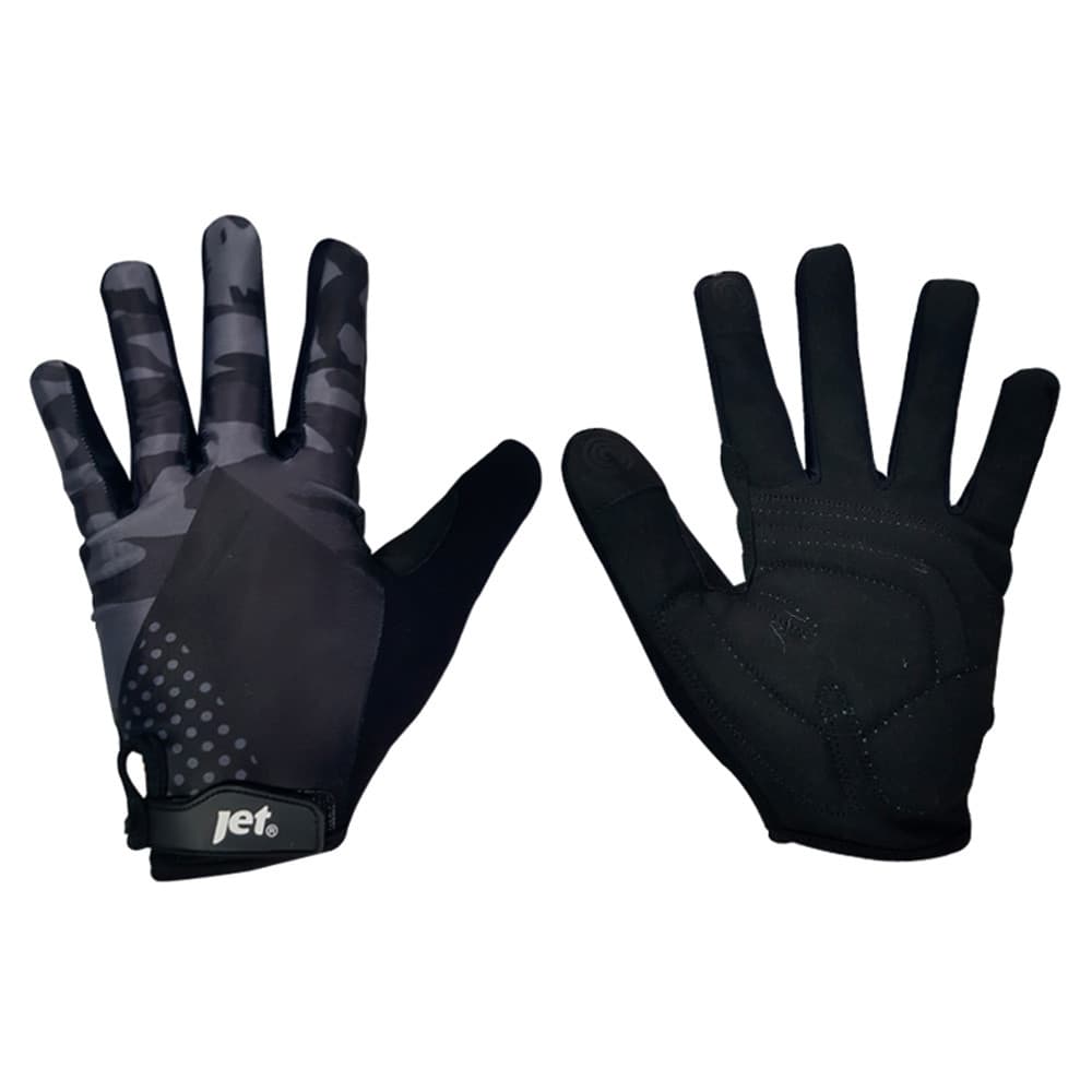 Luva Ciclismo Bike Bicicleta Mtb Bmx Downhill Motocross Academia Proteção Jet Adventure Camo Dedo Longo Fechada Enduro