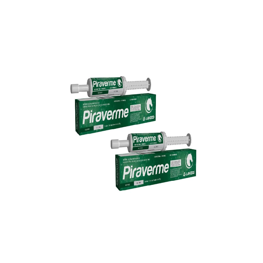 Kit 2 Un. Piraverme Gel Oral- Vermífugo Equinos