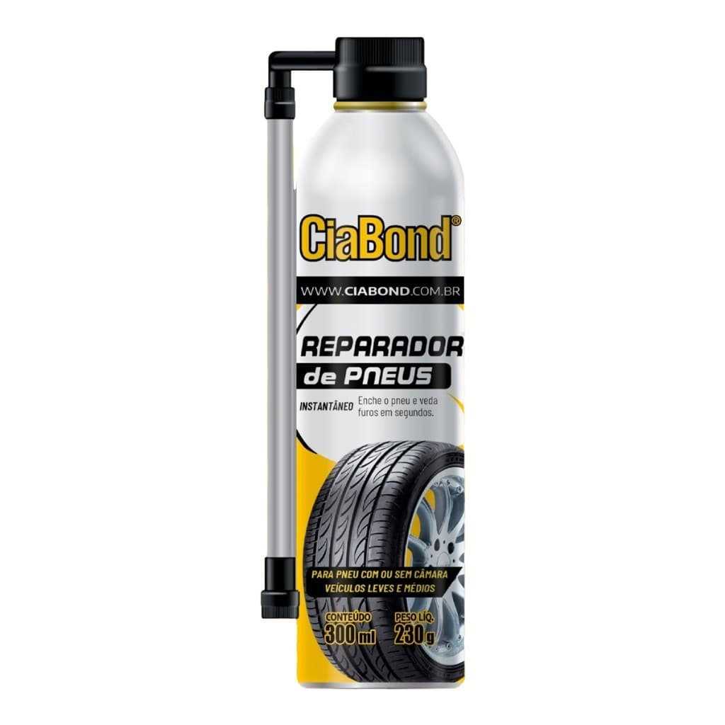 Reparador Pneus Instantâneo Spray Moto Carro Bike Ciabond
