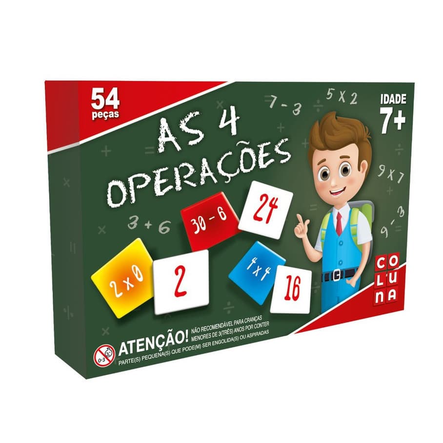 Brinquedo Jogo Educativo As 4 Operações Matemática Pedagógico 54 pçs