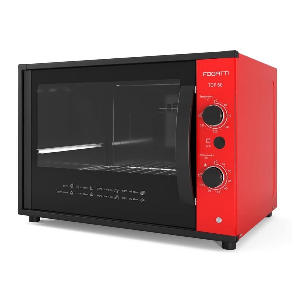 Forno Elétrico de Bancada Fogatti 60 Litros - Top60 - Red 110V