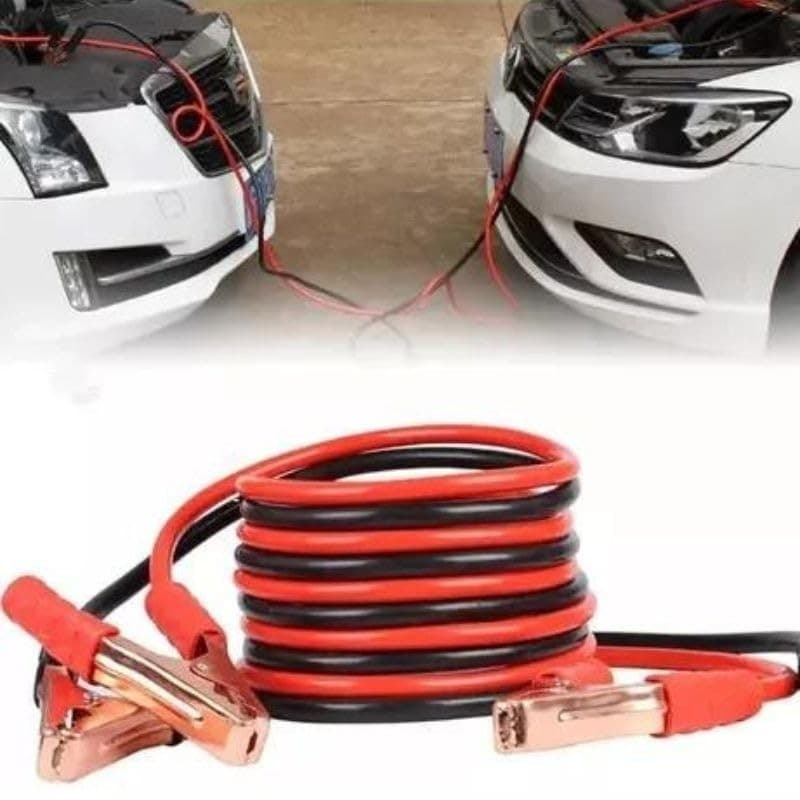 Kit 2 Cabos Chupeta Bateria Alta Condutividade Garras Isoladas Carros Motos Emergência Recarga