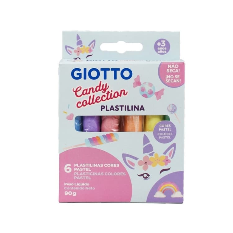 Massa De Modelar Plastilina Candy Collection c/ 6 Cores GIOTTO