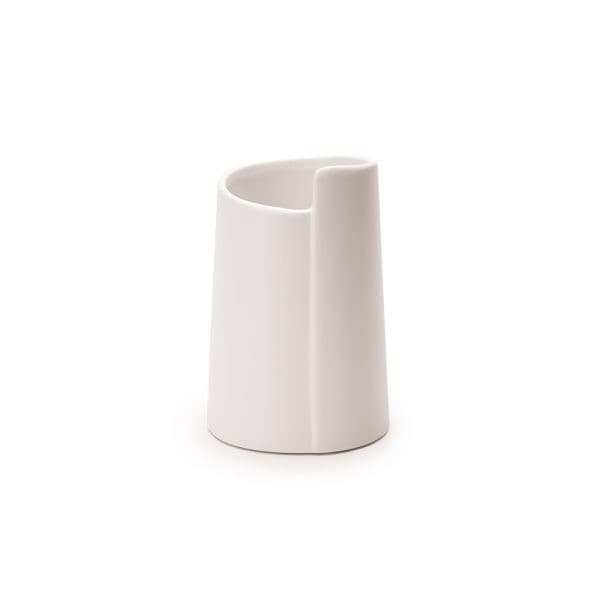 Vaso Em Cerâmica Branco Degrau 16,5cm