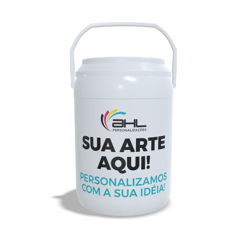 Cooler Térmico Personalizável Branco para 16 Latas