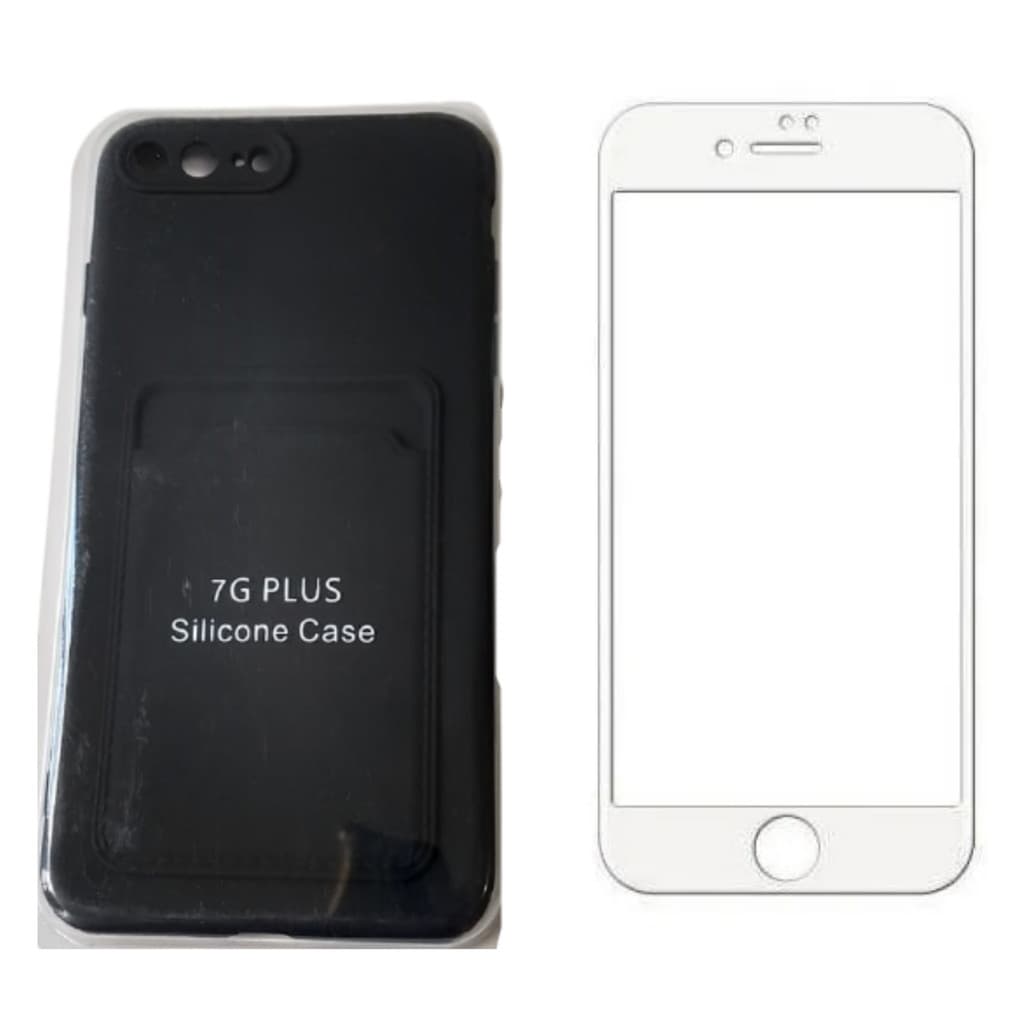Capa Capinha Para Iphone 7 Plus 8 Plus + Película Branca